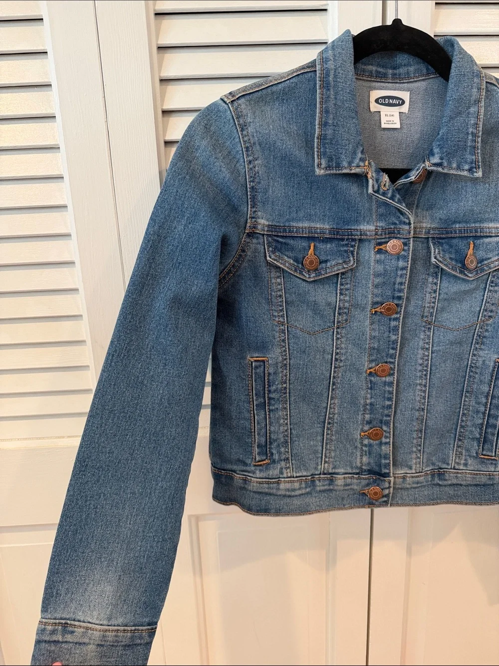 Old Navy Girls Denim / Jean Jacket - Girls XL / 14 Medium Blue